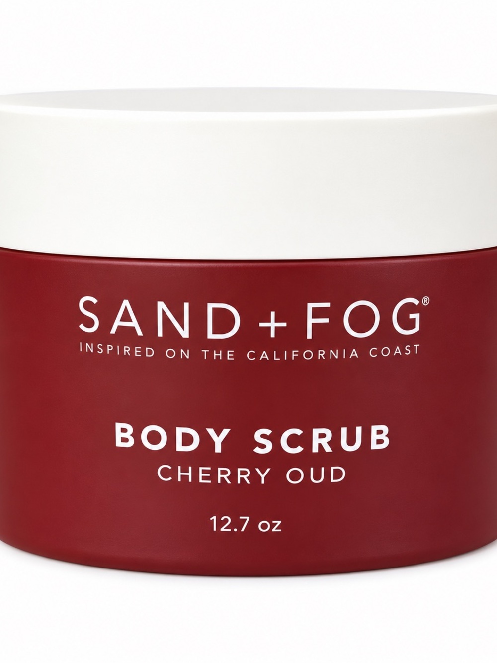 SAND + FOG Cherry Oud Body Scrub — Deep Red